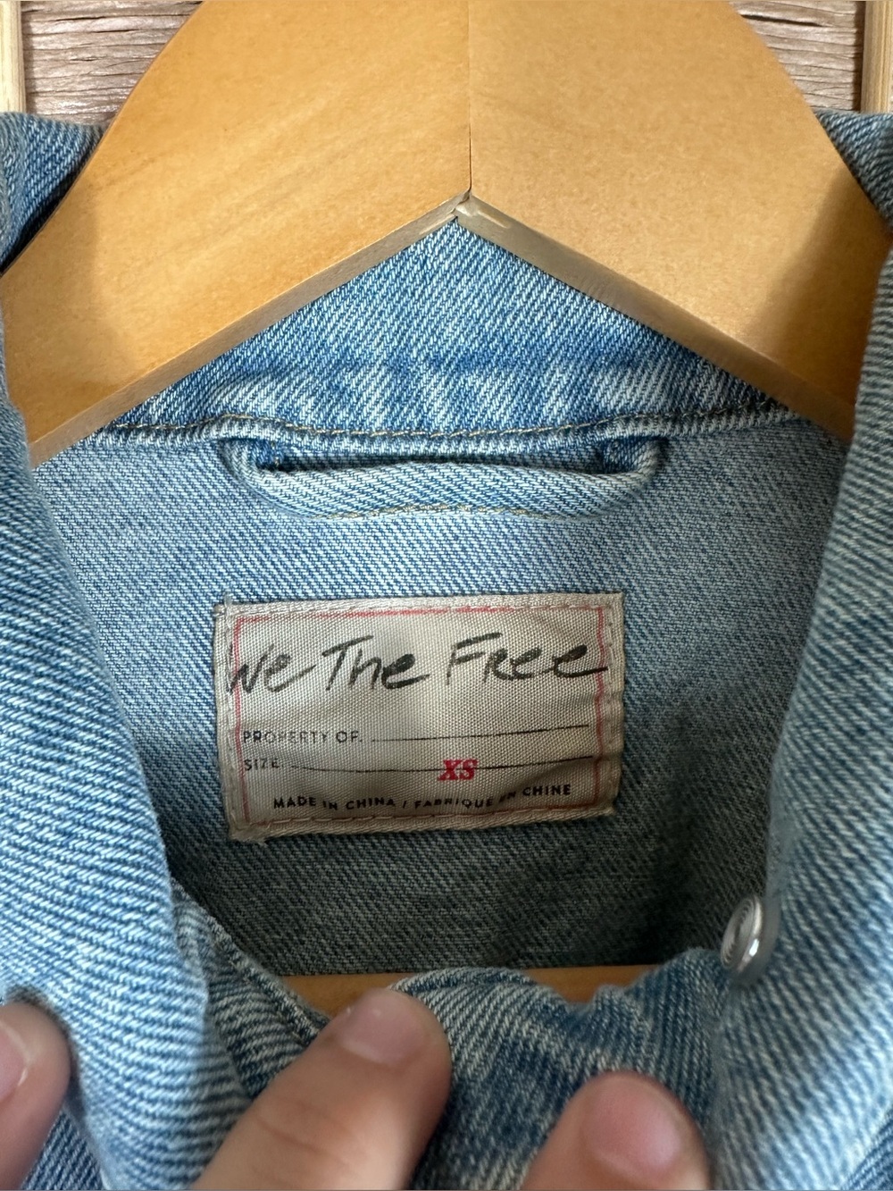 Free People Comet Denim Bomber Jacket - Size XS - Picture 3 of 9